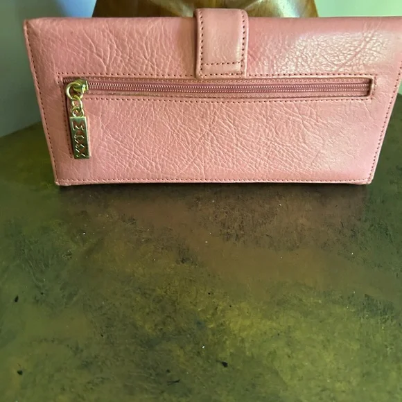 Maxx New York Pink Wallet with Gold-Tone Clasp - Picture 3 of 6